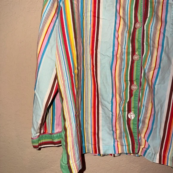 Vintage Victoria’s Secret Rainbow Stripes Pajama Top With Matching Pants Y2K 90 - Picture 5 of 14